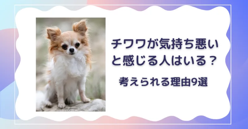 チワワが気持ち悪いと感じる人はいる？